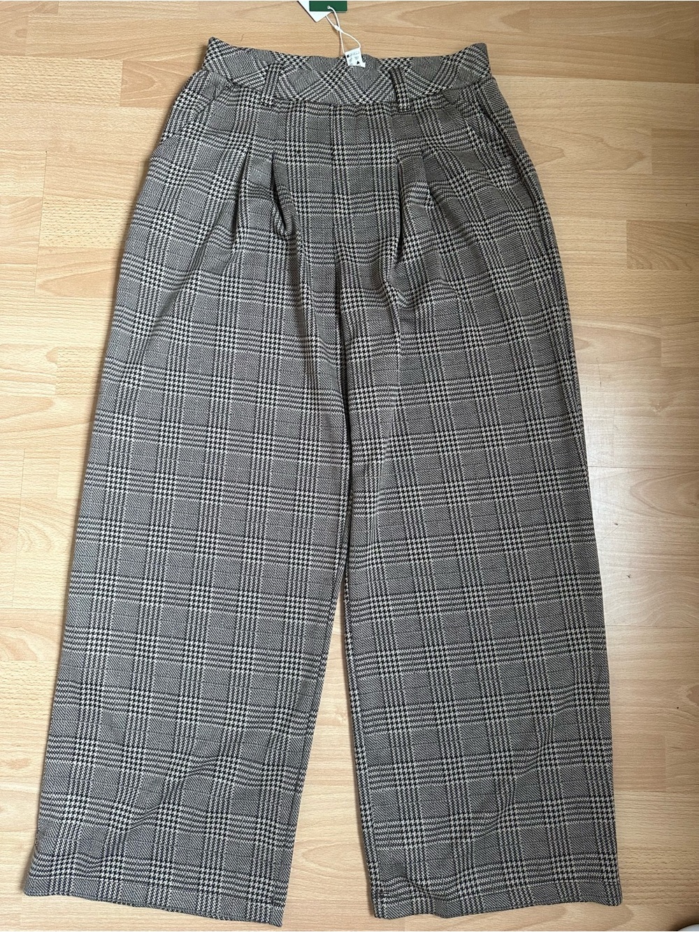 HALARA Gray Plaid Wide Leg Trousers - Picture 2 of 3